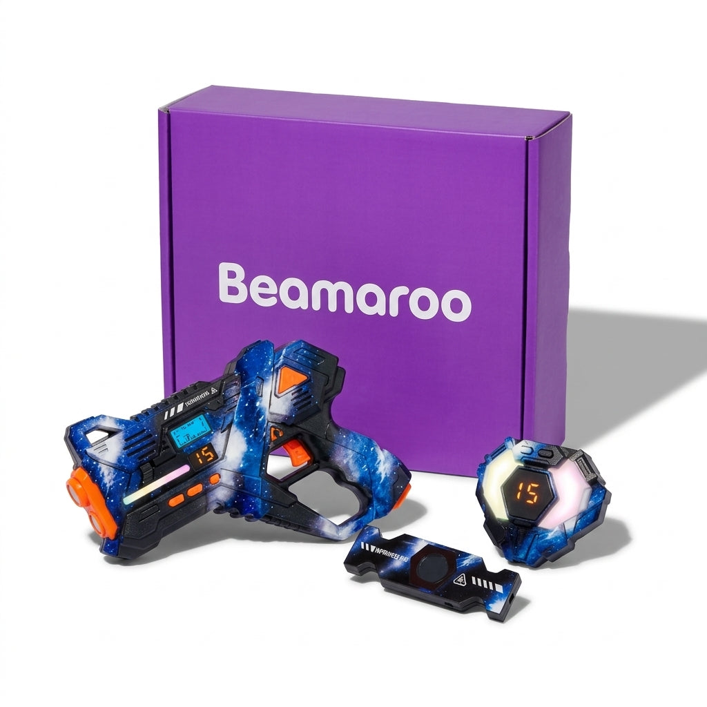 Beamaroo laser tag kit: blaster, chest hit counter and belt hit counter