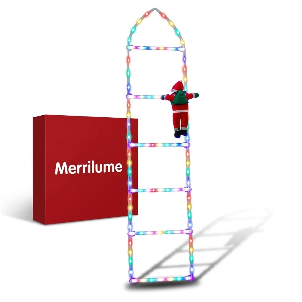 Climbing Santa Light-Up Ladder with Remote
